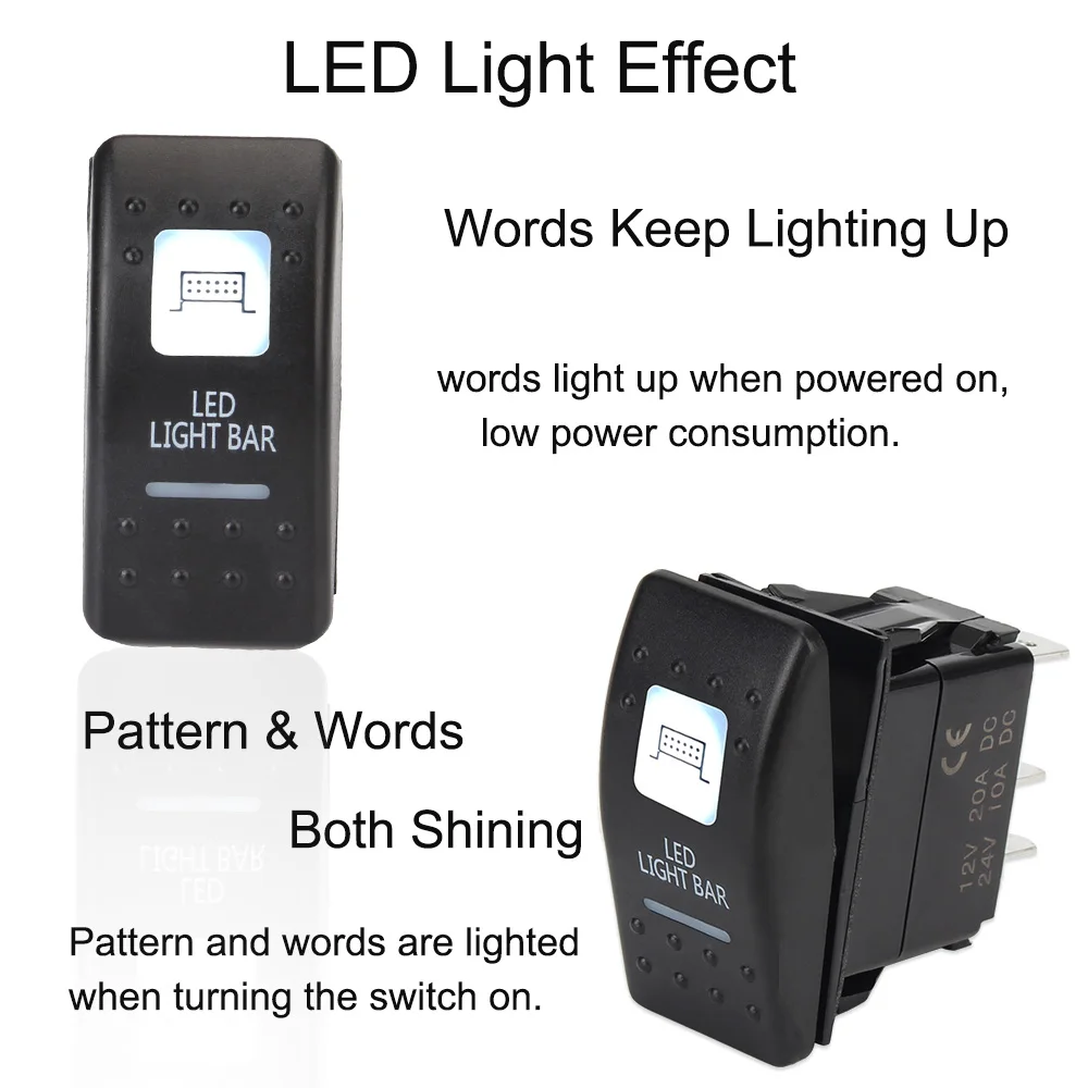 LED Light Bar UTV ATV Switch Compatible with Can Am Polaris - Image 2