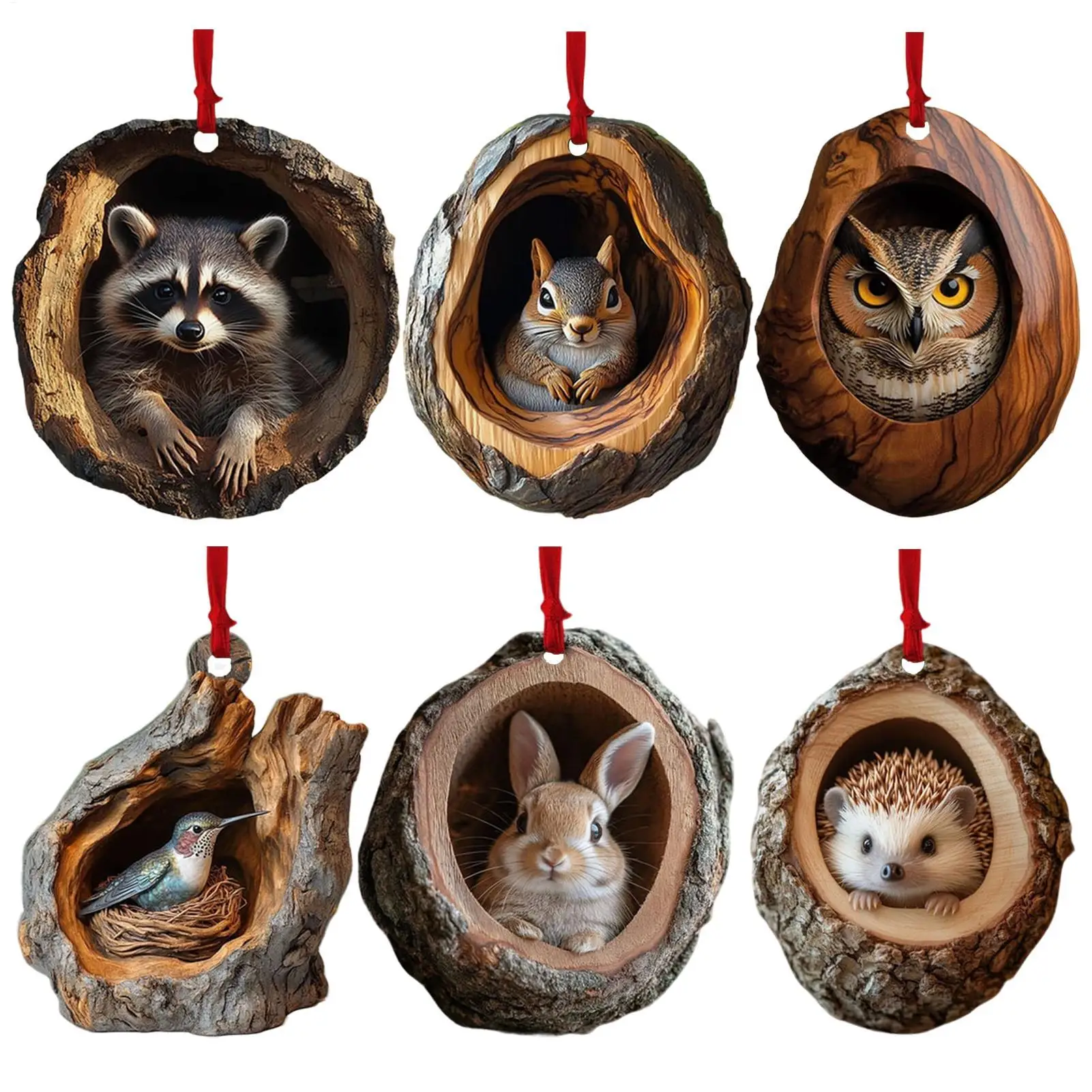 Acrylic Animal Ornaments for Christmas Tree Decor