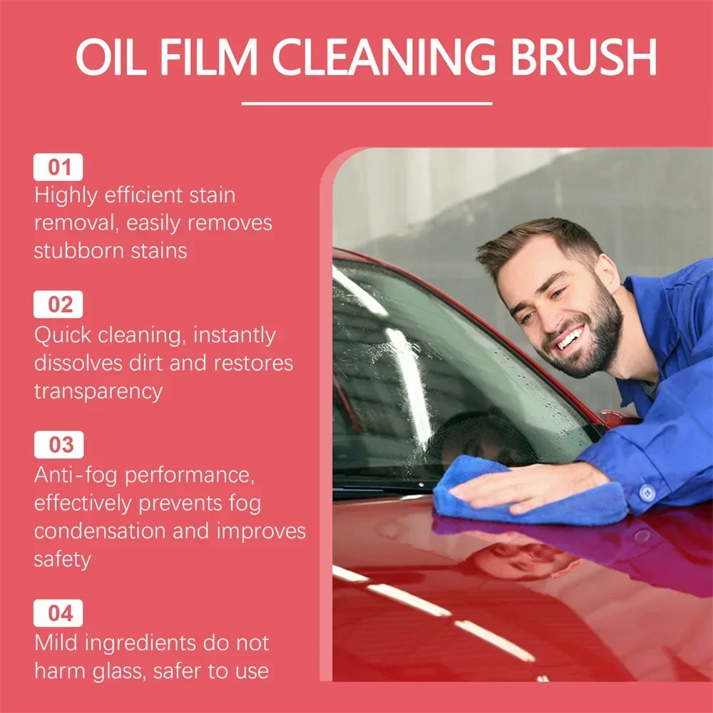 Car Glass Oil Film Remover Hydrophobic Coating Cleaning Kit - Image 2
