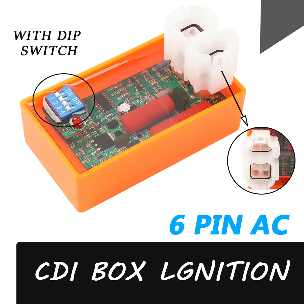 6 Pin AC CDI Box with DIP Switch for GY6 XR250R CRF230F - Image 2