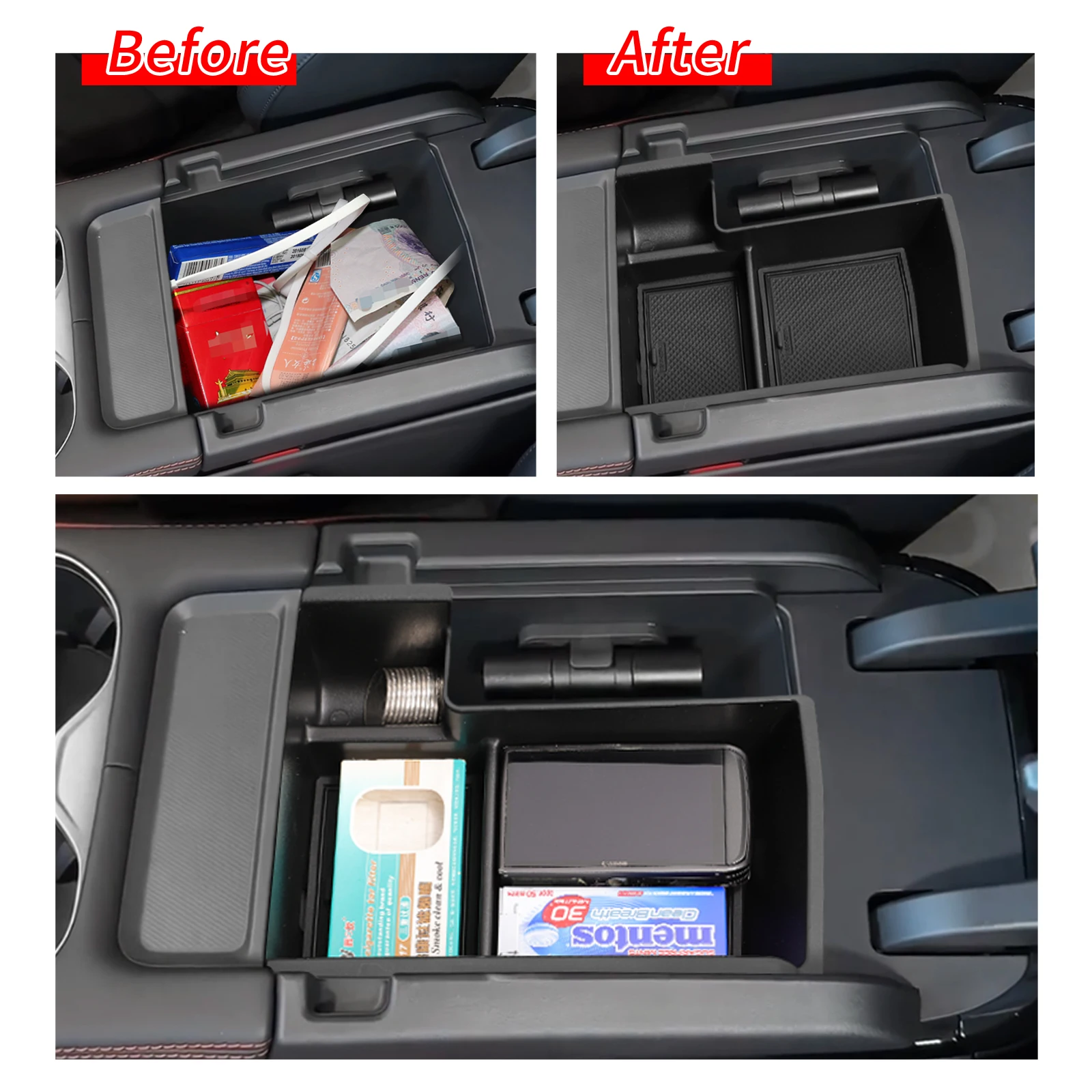 BYD Seal U Sealion Armrest Storage Box ABS Organizer RHD - Image 2