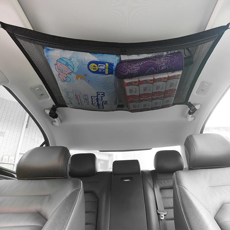 Car Ceiling Storage Net Breathable Mesh Cargo Organizer - Image 3