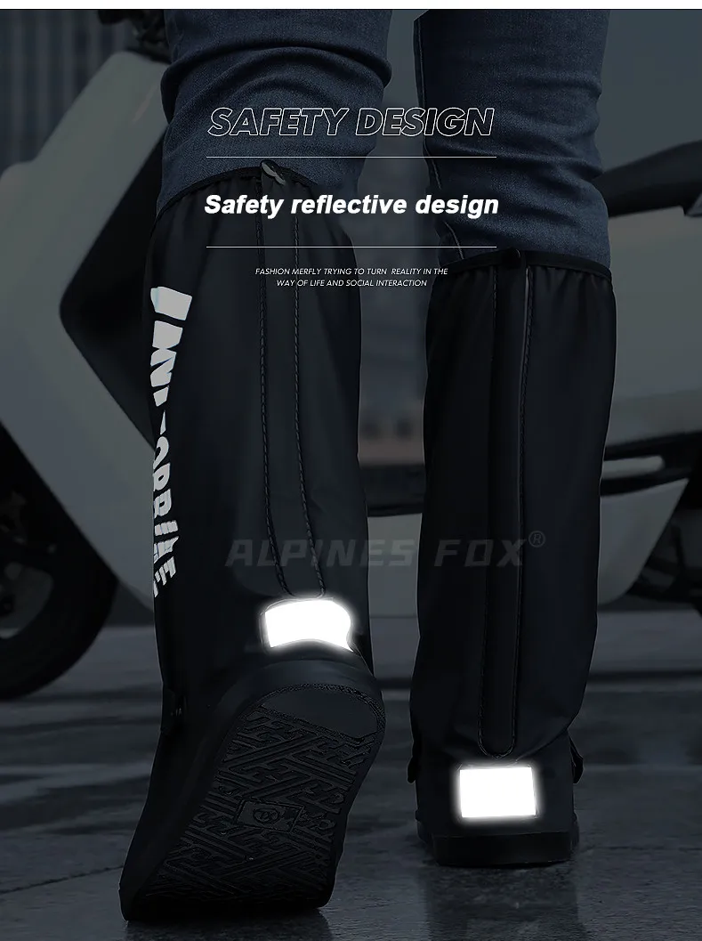 Waterproof High Tube Motorcycle Rain Boots Non-Slip Rubber - Image 4