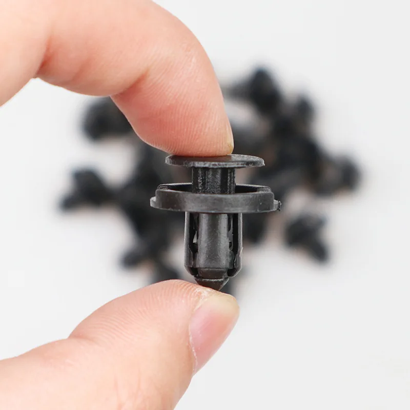 8mm Black Plastic Car Bumper Door Panel Clips Fasteners 10-50pcs - Image 3
