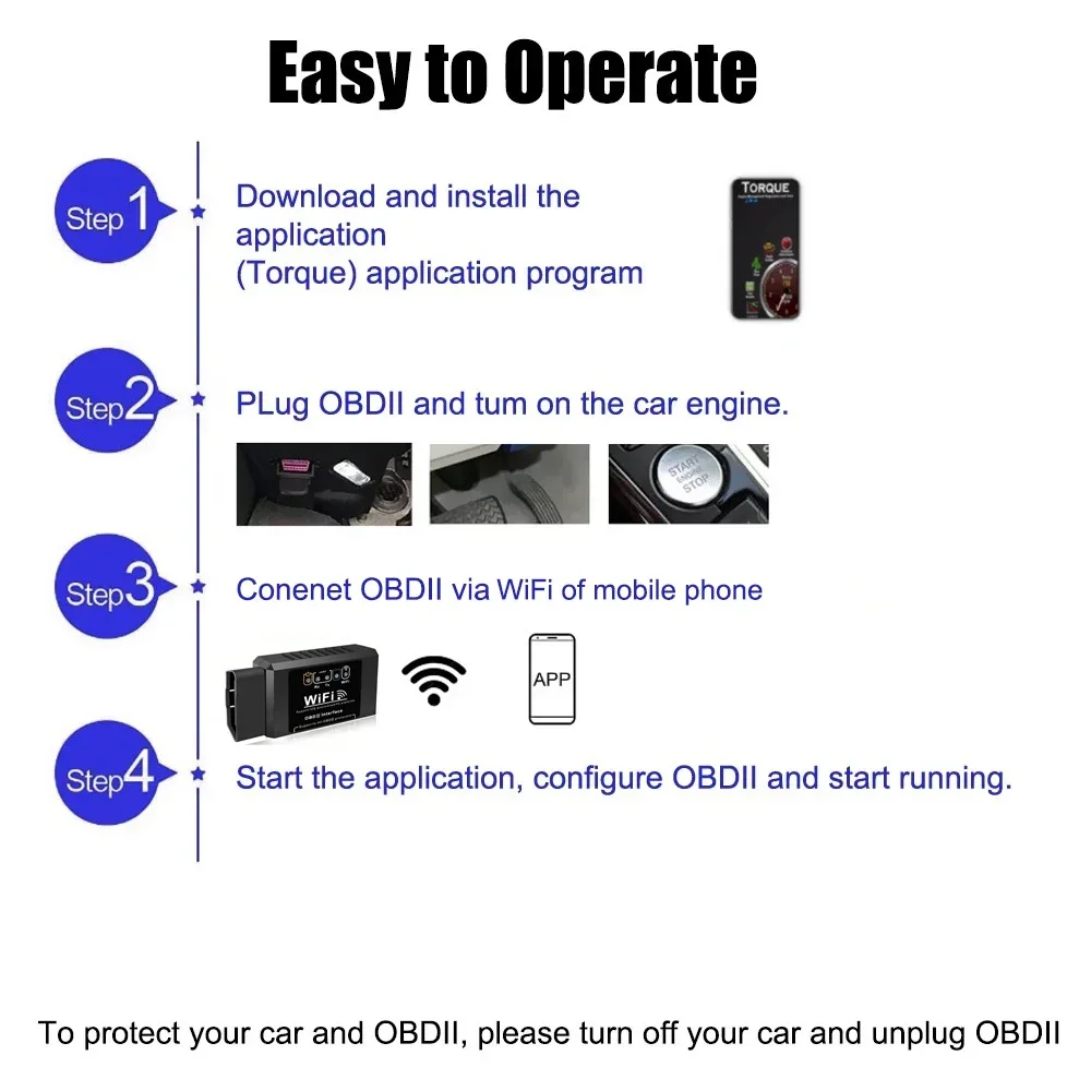ELM327 V1.5 WiFi OBD2 Scanner for Android iOS PC Diagnostics - Image 4