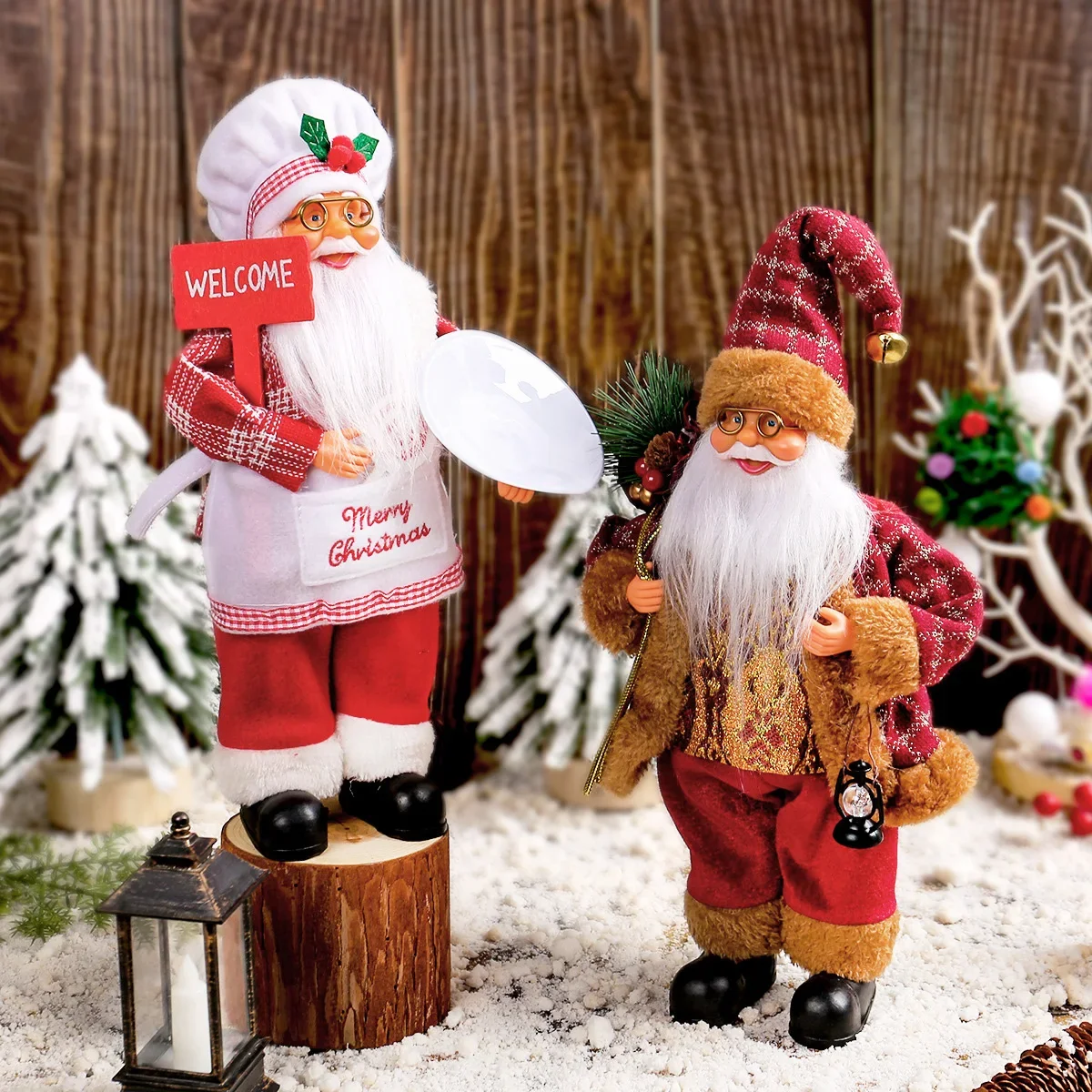 Santa Claus Plush Doll 30cm Christmas Home Decoration - Image 4