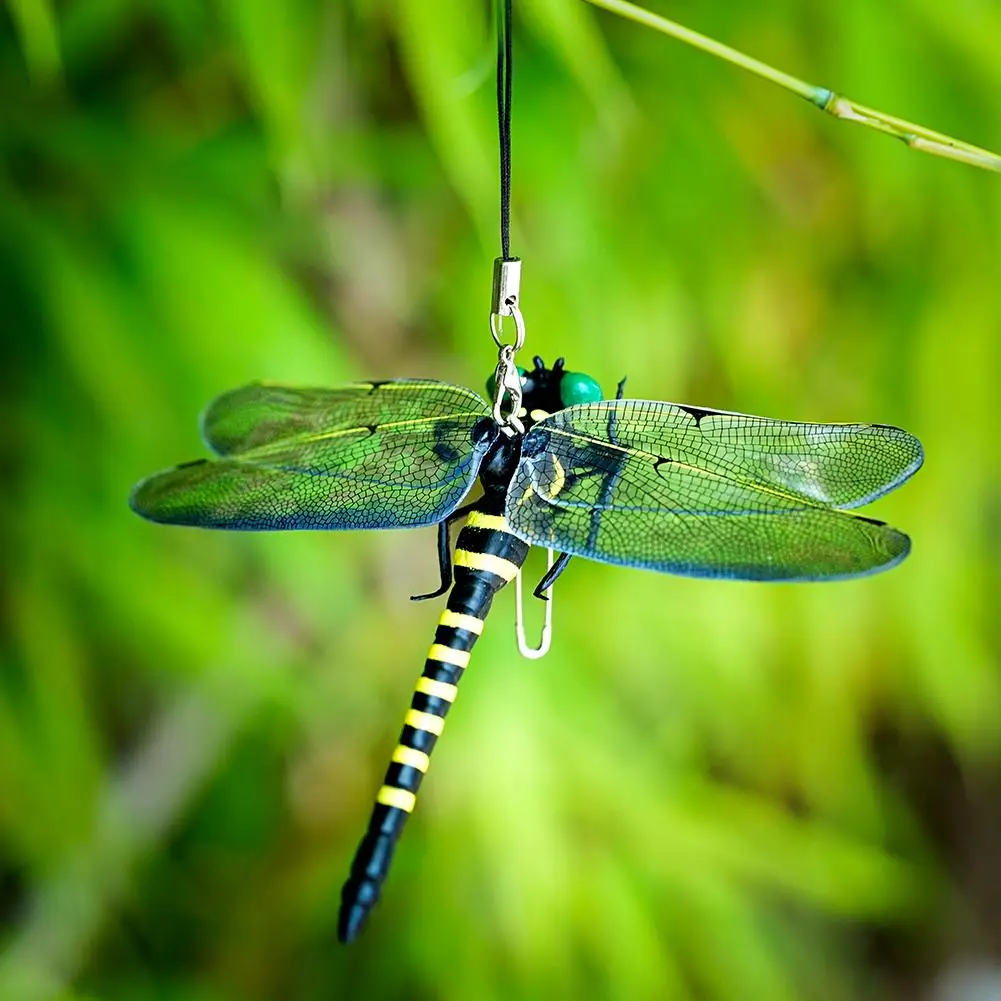 Realistic 12cm PVC Dragonfly Model Garden Ornament - Image 2