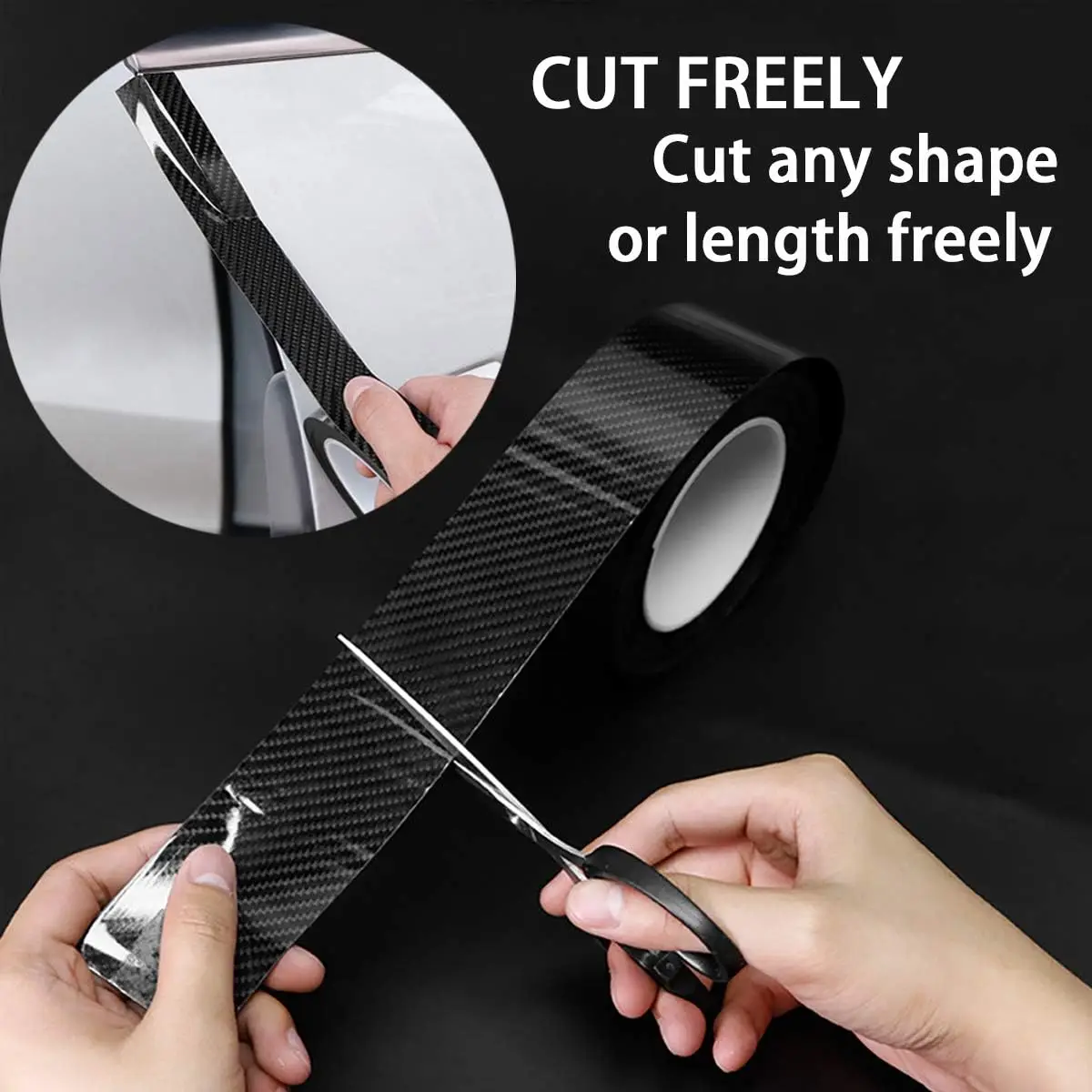 Nano Carbon Fiber 3D Tape Waterproof Car Mirror Protector 10m - Image 3