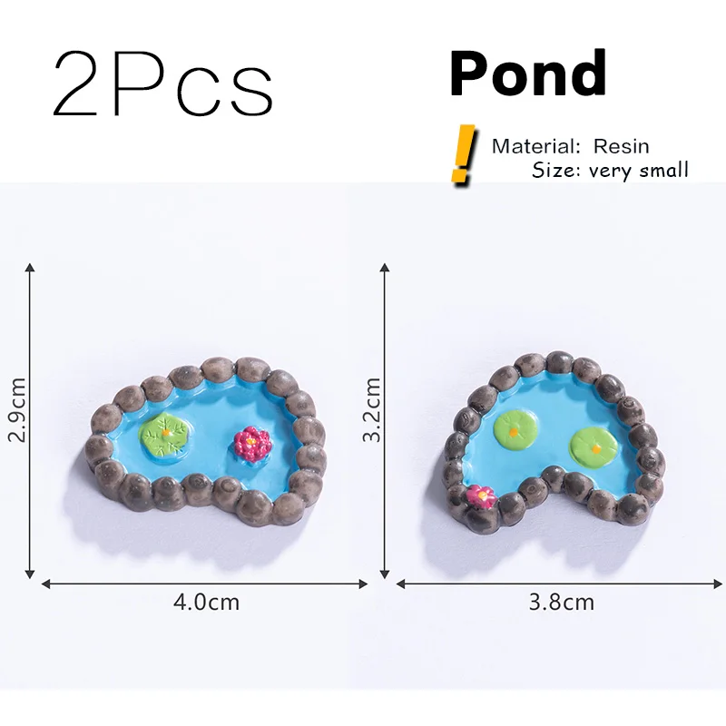 Japanese Resin Pond Tower House Miniature Fairy Garden Decor - Image 5