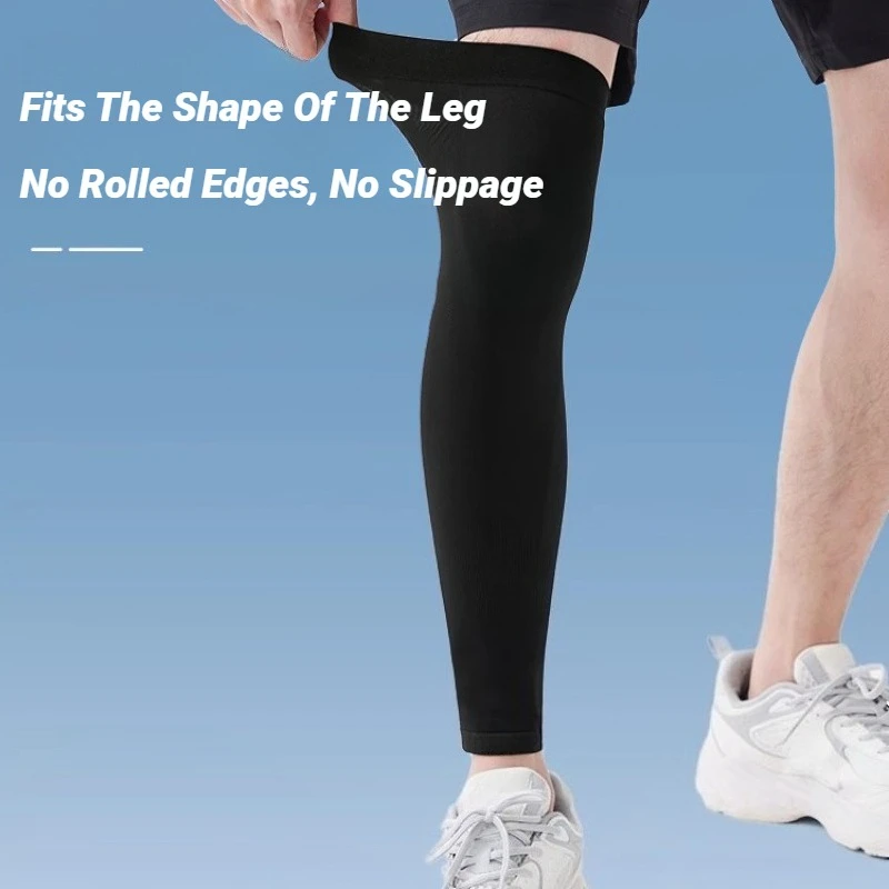 Ice Silk UV Protection Compression Leg Sleeves for Sports - Image 3