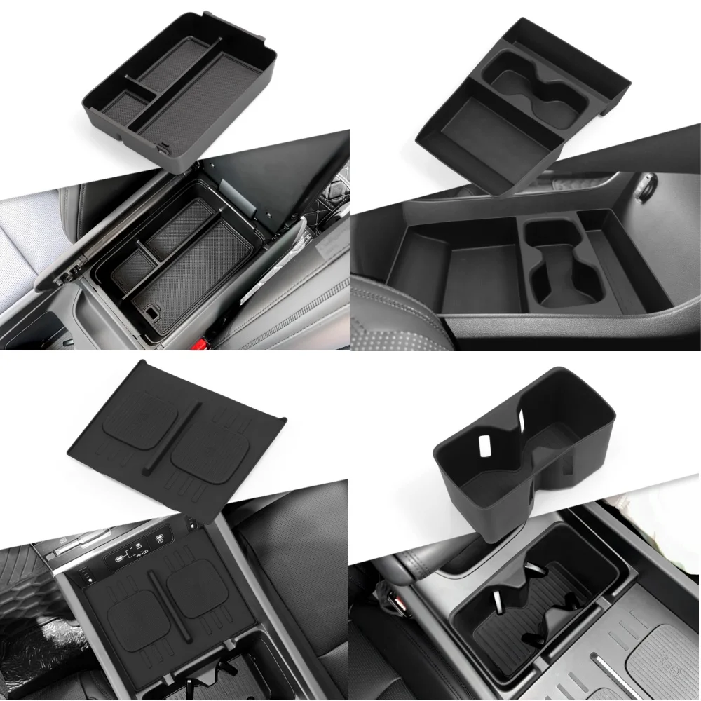 Hyundai Santa Fe Armrest Storage Box Organizer Black 2024-2026 - Image 10