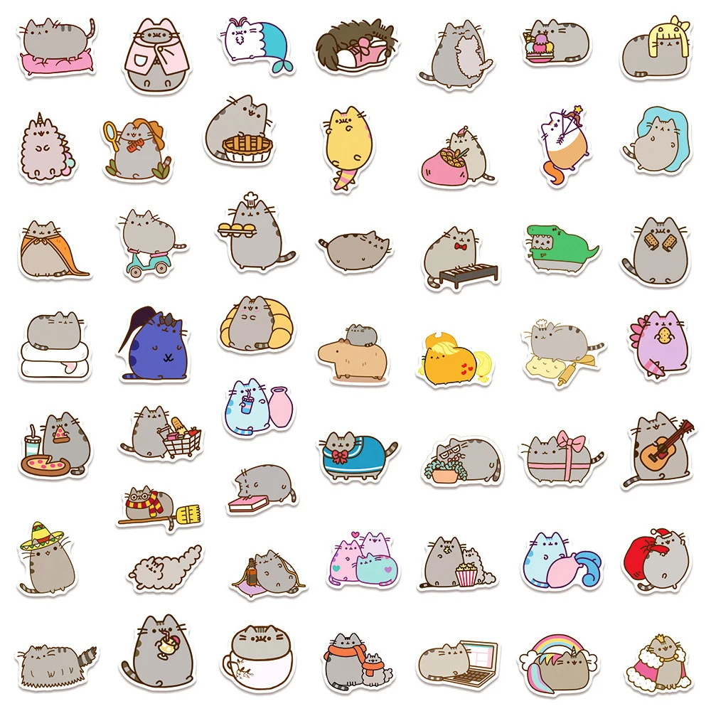 50PCS Kawaii Cat Stickers Waterproof Aesthetic Decals - Image 6