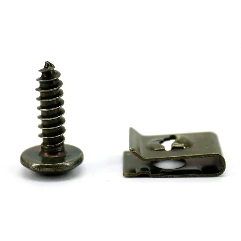 Metal Self Tapping Screws U-Type Clip Fastener Kit for Vehicles