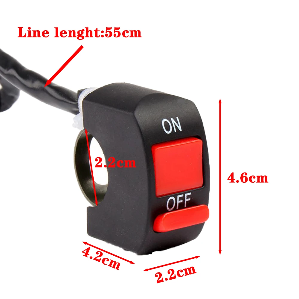 Universal Motorcycle Handlebar Light Switch 12V 6A ON OFF - Image 2
