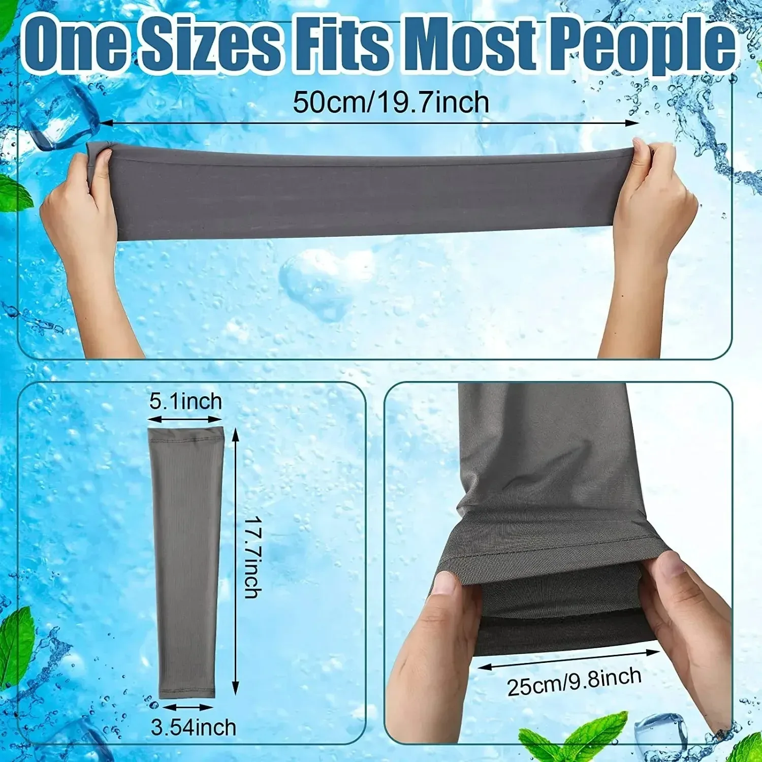 Quick-Drying Polyester Sun Protection Arm Sleeves for Cycling - Image 2