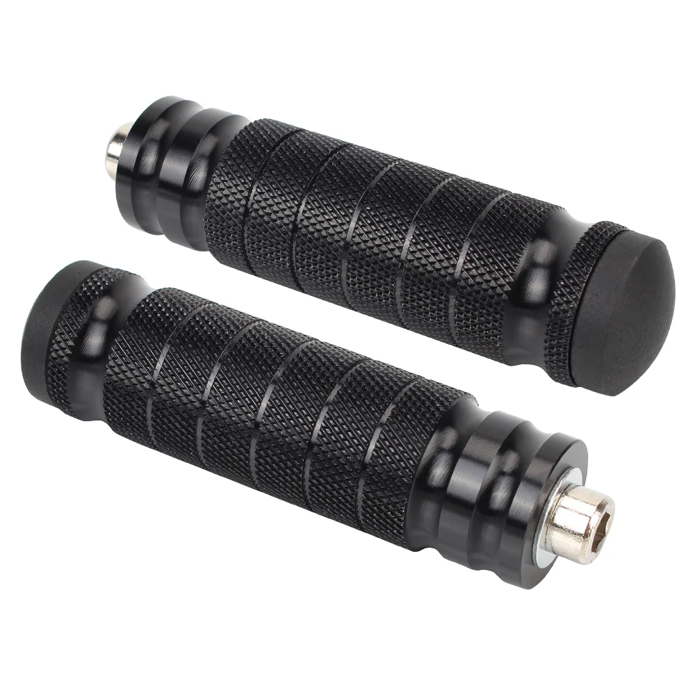 Aluminum Motorcycle Rearset Footpegs Non-Slip Black Pair - Image 7