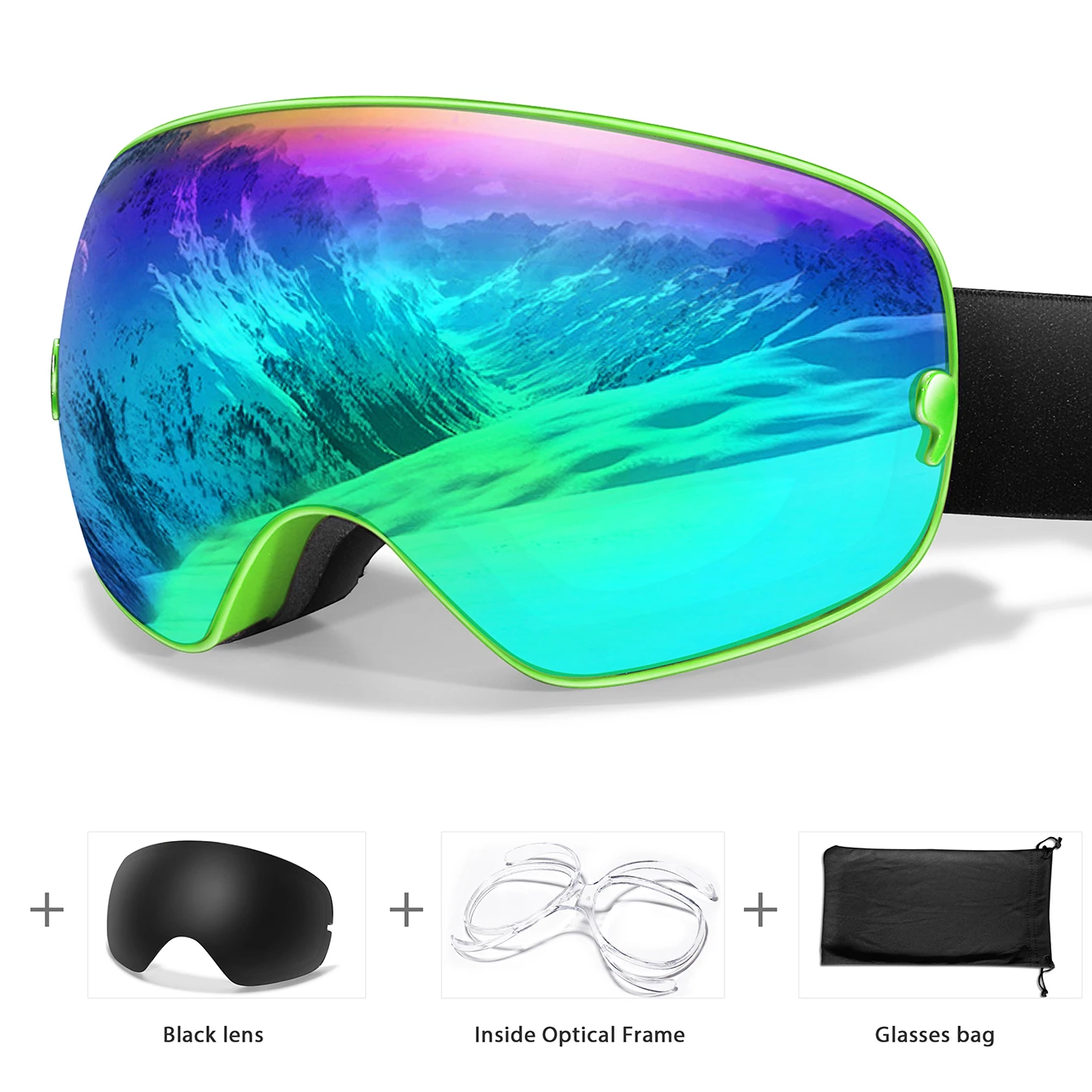 UV400 Anti-Fog Ski Goggles Polycarbonate Lens for Men Women - Image 10
