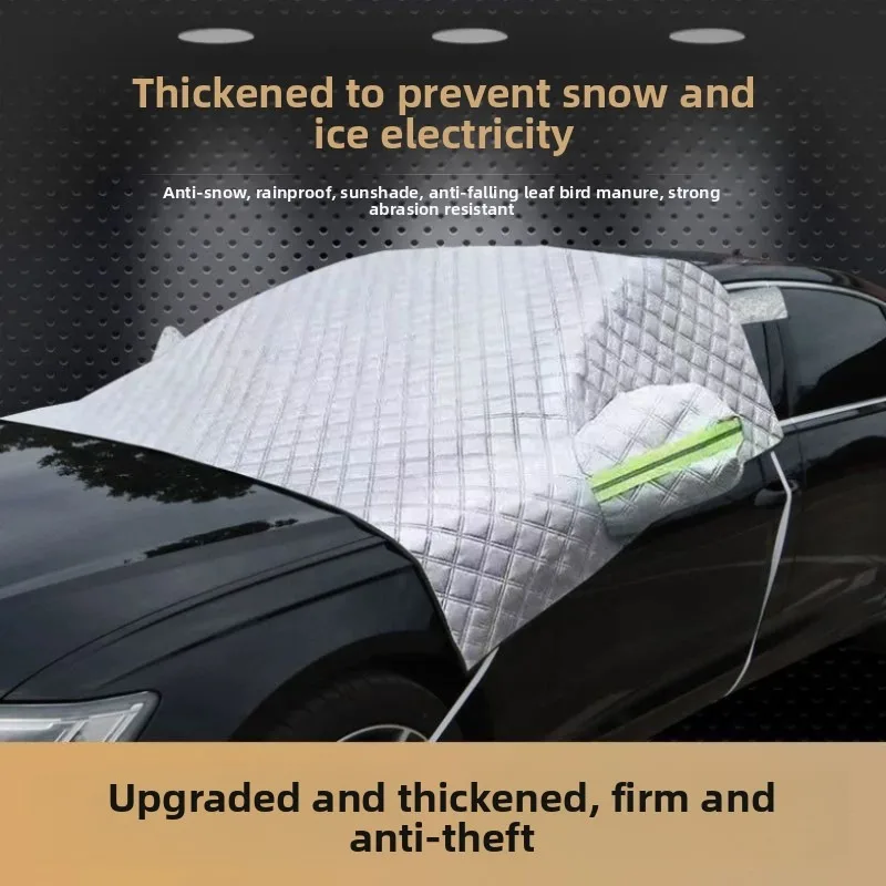 Universal Winter Windshield Snow Cover Aluminum Sun Shade - Image 2