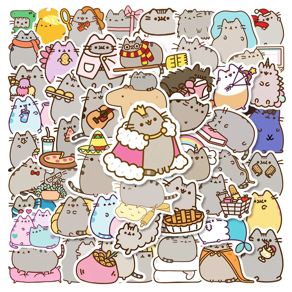 50PCS Kawaii Cat Stickers Waterproof Aesthetic Decals - Image 2