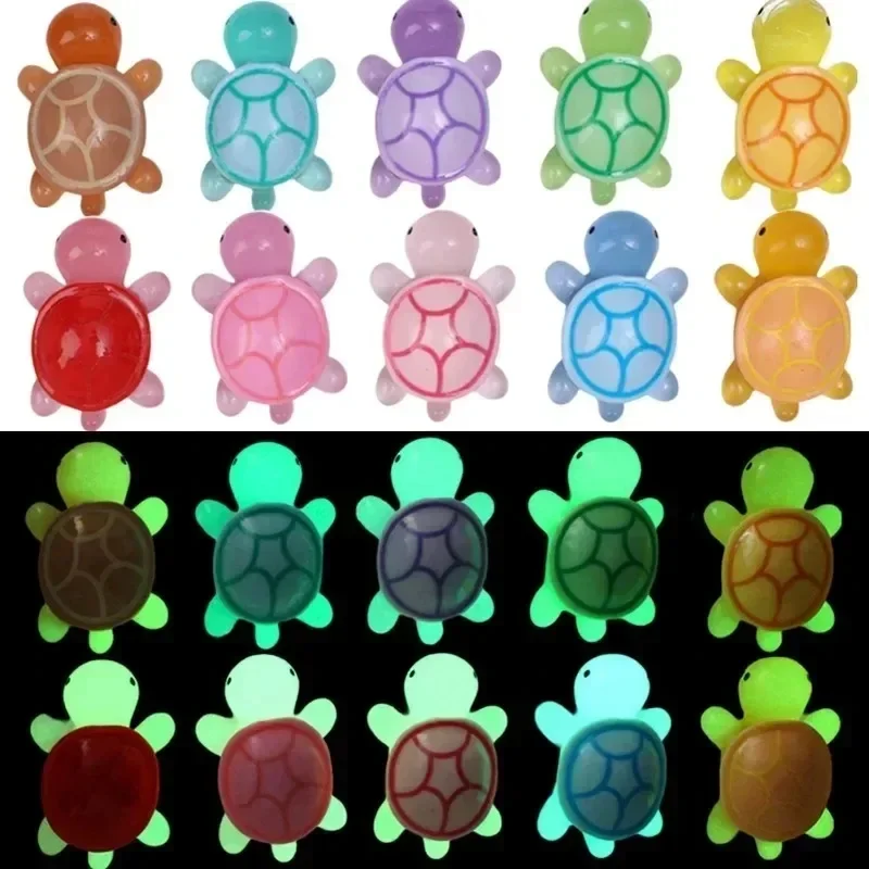 50 Pcs Mini Luminous Turtle Resin Ornaments for Home Decor - Image 6
