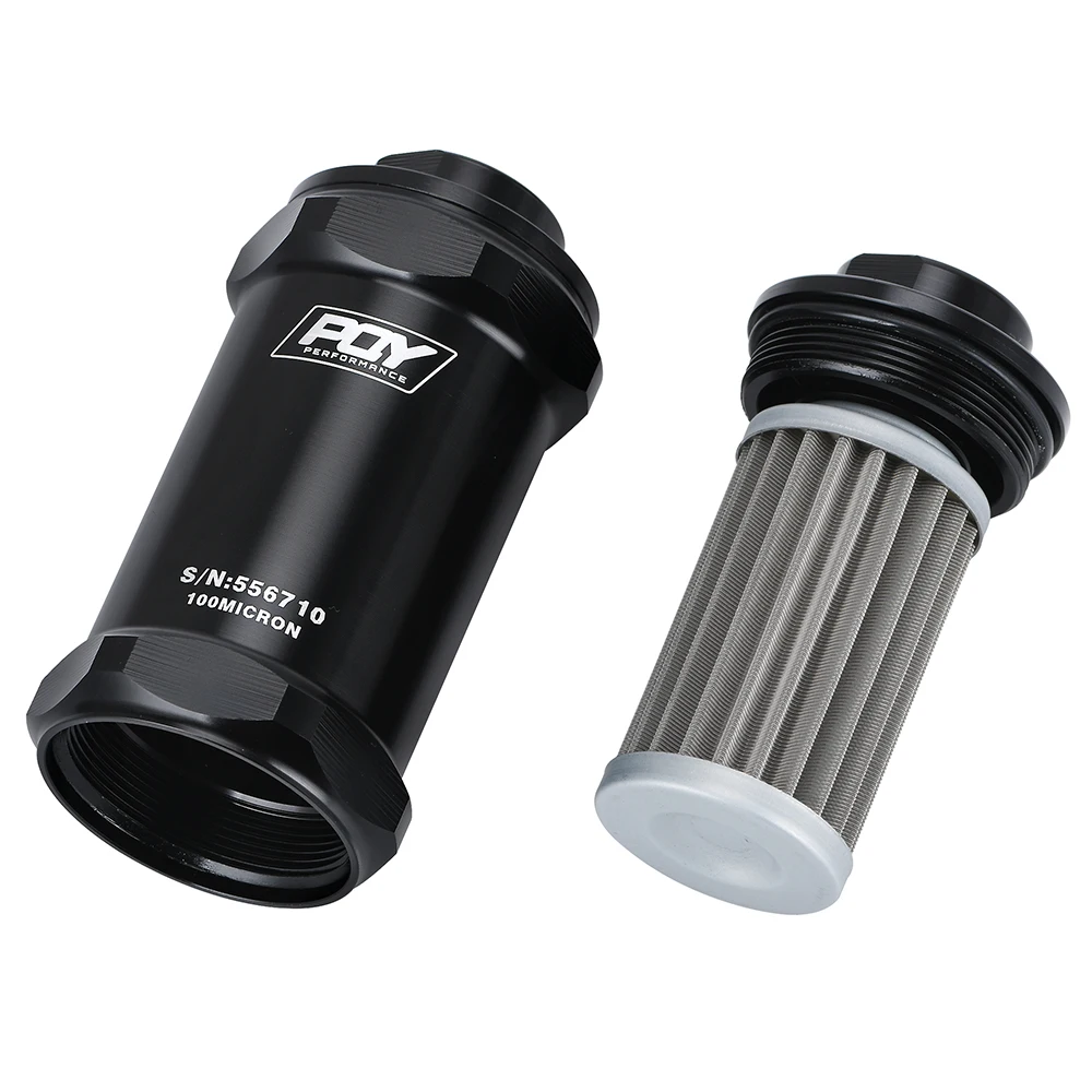 Inline Fuel Filter AN6 AN8 AN10 100 Micron Stainless Steel - Image 3