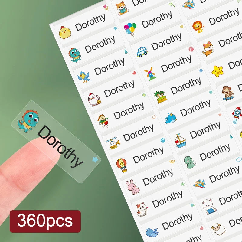 Custom Waterproof Transparent Name Stickers for Kids Supplies - Image 7
