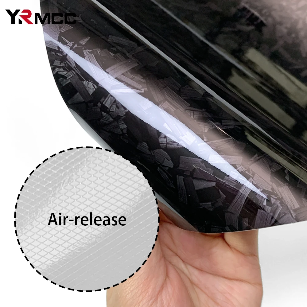 Glossy Black Carbon Fiber Vinyl Wrap 300cm Auto Decal - Image 4