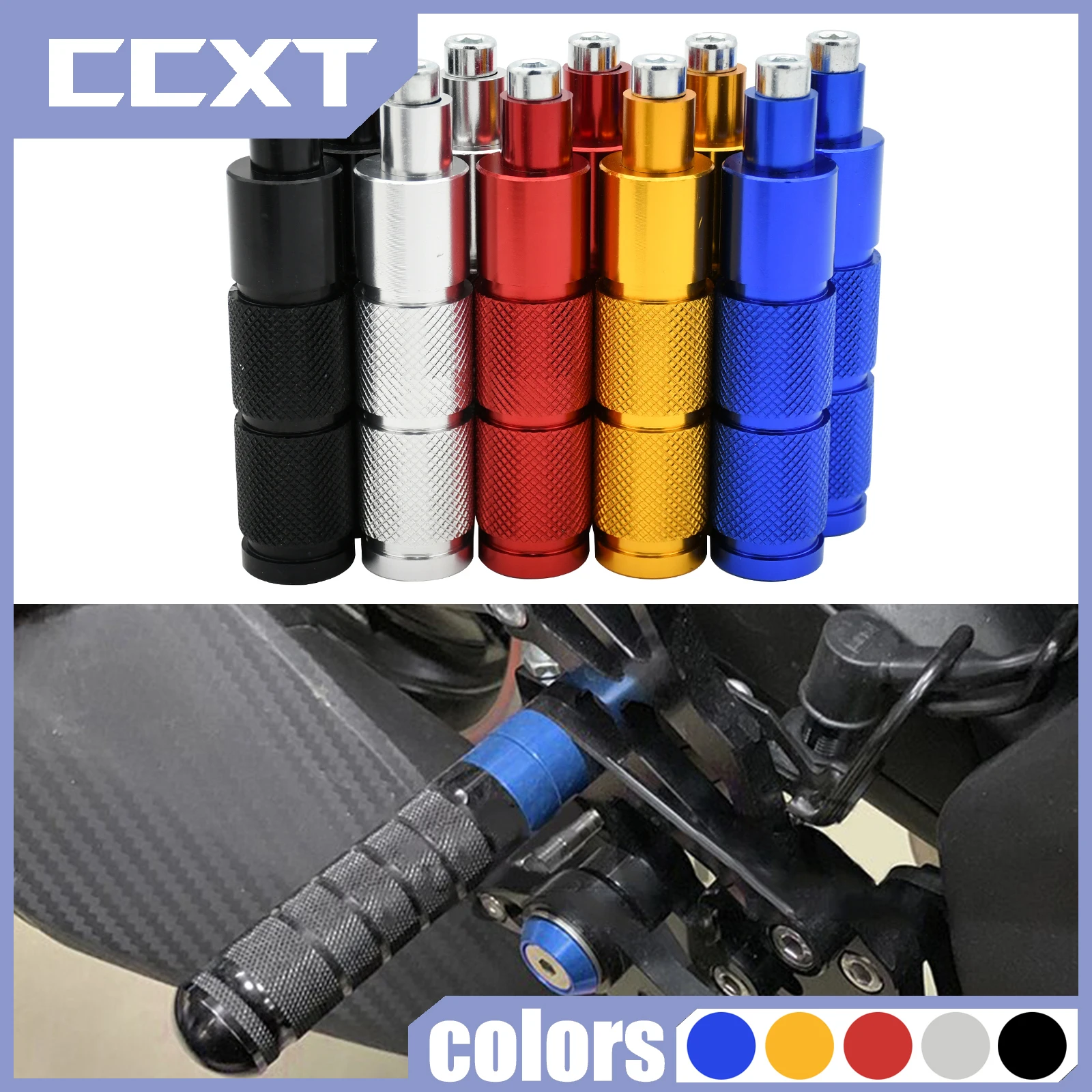 CNC Aluminum M8 Footrests for Honda Kawasaki Yamaha KTM ATV