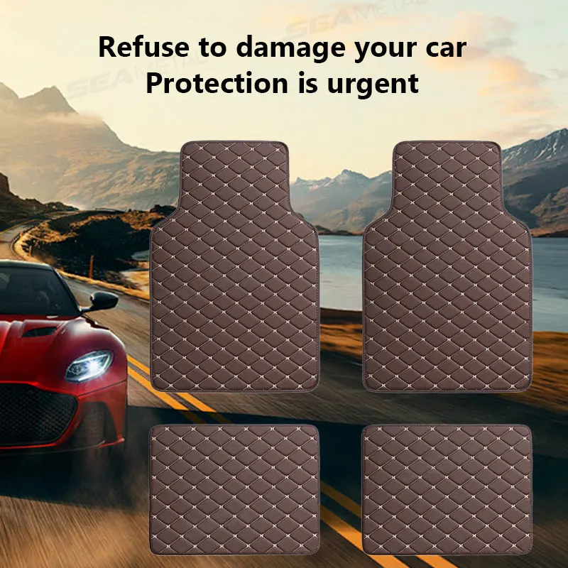 Universal PU Waterproof Car Floor Mats 4PCS All Weather Set - Image 2