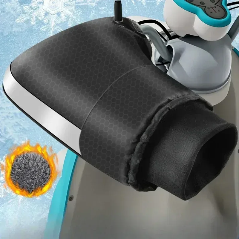 Waterproof Winter Motorcycle Handlebar Muffs Thermal Gloves - Image 6