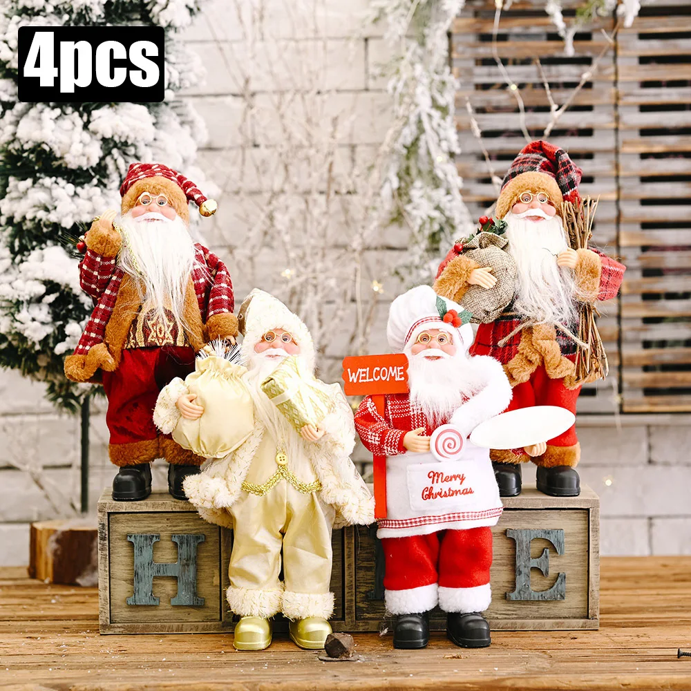 Santa Claus Plush Doll 30cm Christmas Home Decoration - Image 11
