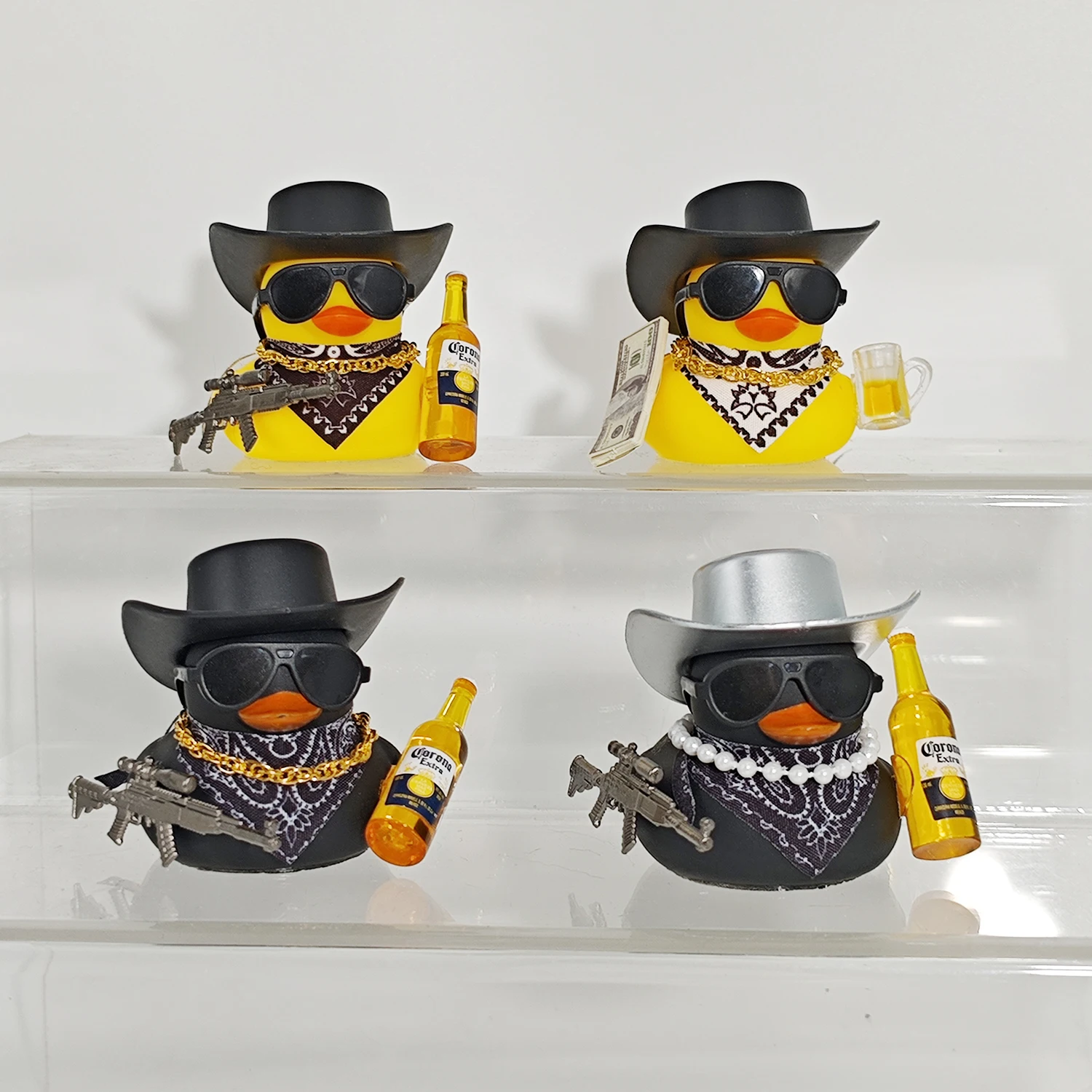 Cowboy Rubber Duck Jeep Dashboard Ornament DIY Plastic Decor