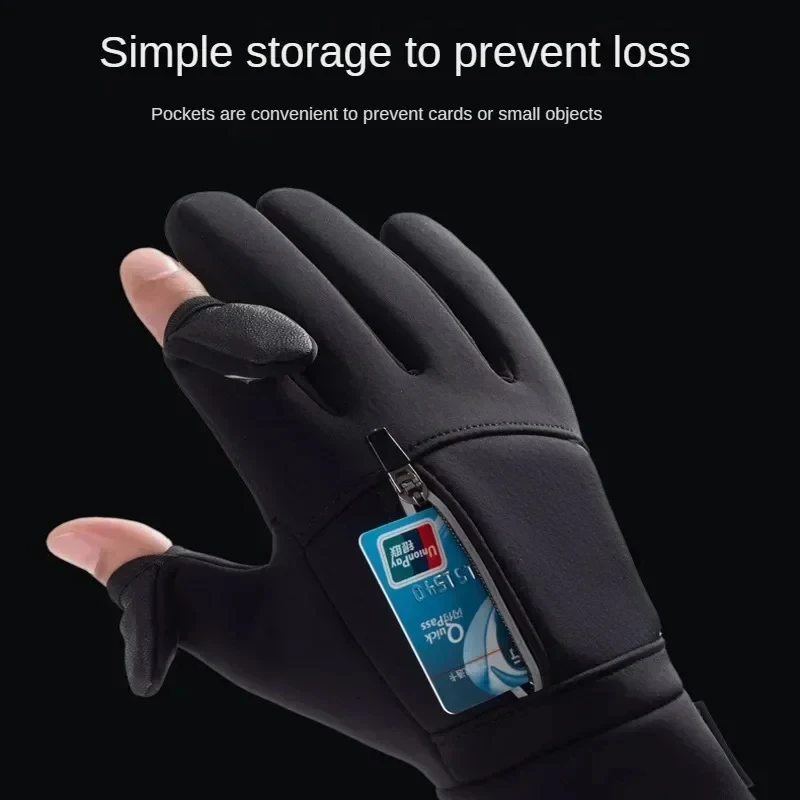 Waterproof Windproof 2 Finger Snowmobile Gloves for Men Women
