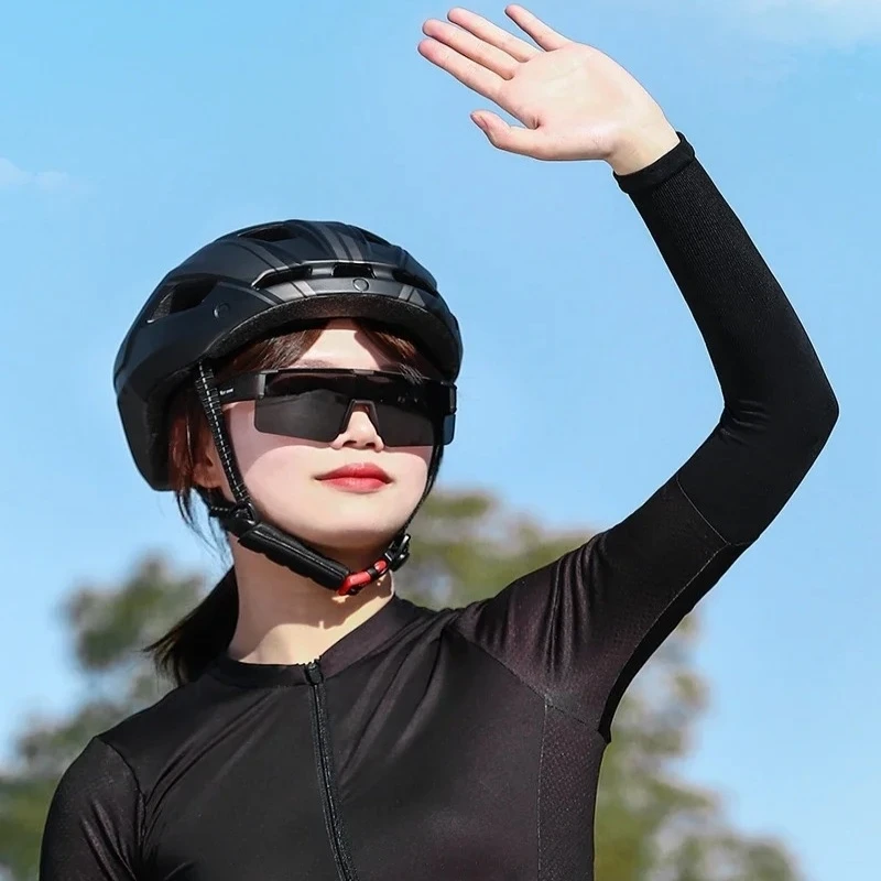 Breathable UV Protection Polyester Arm Sleeves for Sports - Image 3