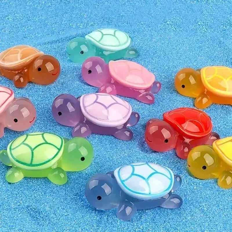 50 Pcs Mini Luminous Turtle Resin Ornaments for Home Decor - Image 4