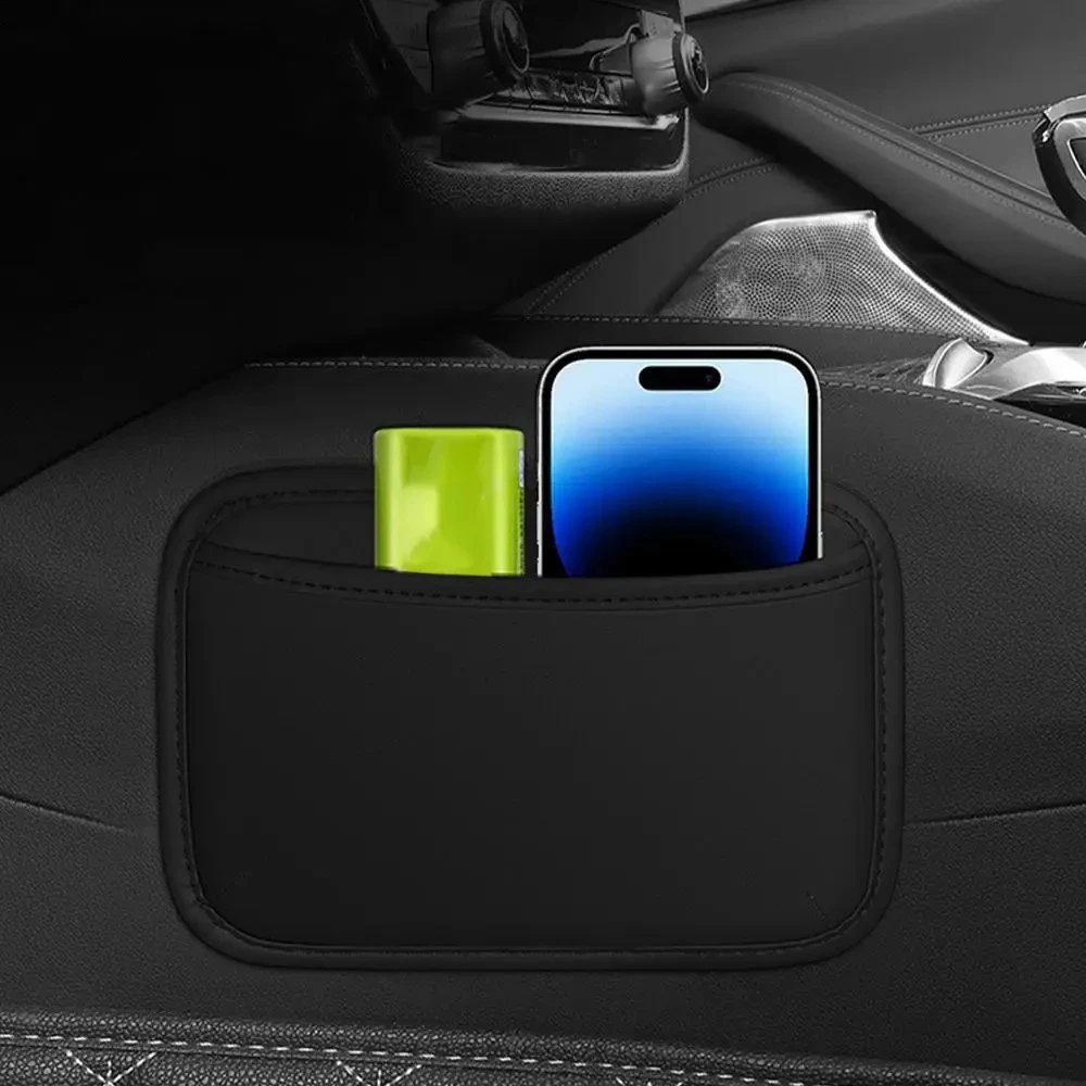 PU Leather Car Seat Side Pocket Organizer Storage Bag - Image 5